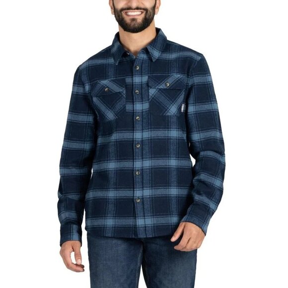 NEW Colorado Men's XL Clothing Plaid Flannel Button Up Shirt Blue - Picture 1 of 10